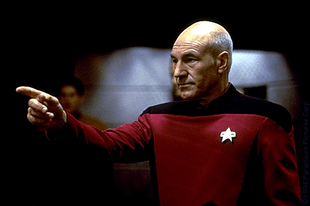 [Image] Jean-luc Picard in typical Make it so fasion.